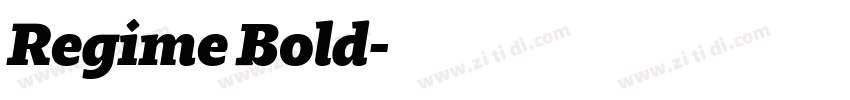 Regime Bold字体转换